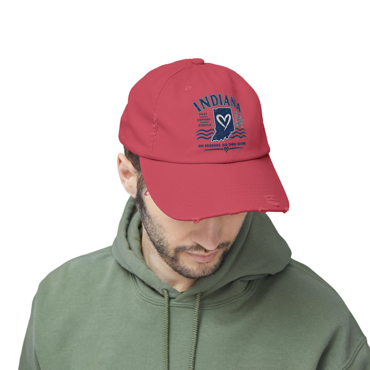 Indiana Heart Vintage Distressed Cap