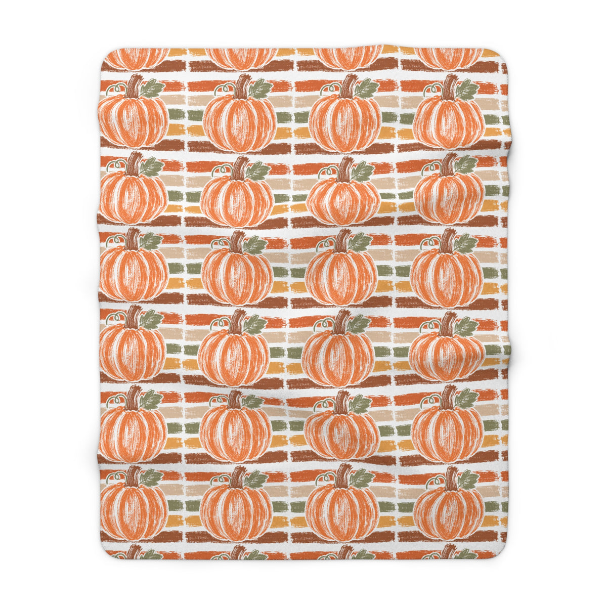 The Cozy Pumpkin Patch Sherpa Blanket