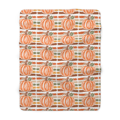 The Cozy Pumpkin Patch Sherpa Blanket