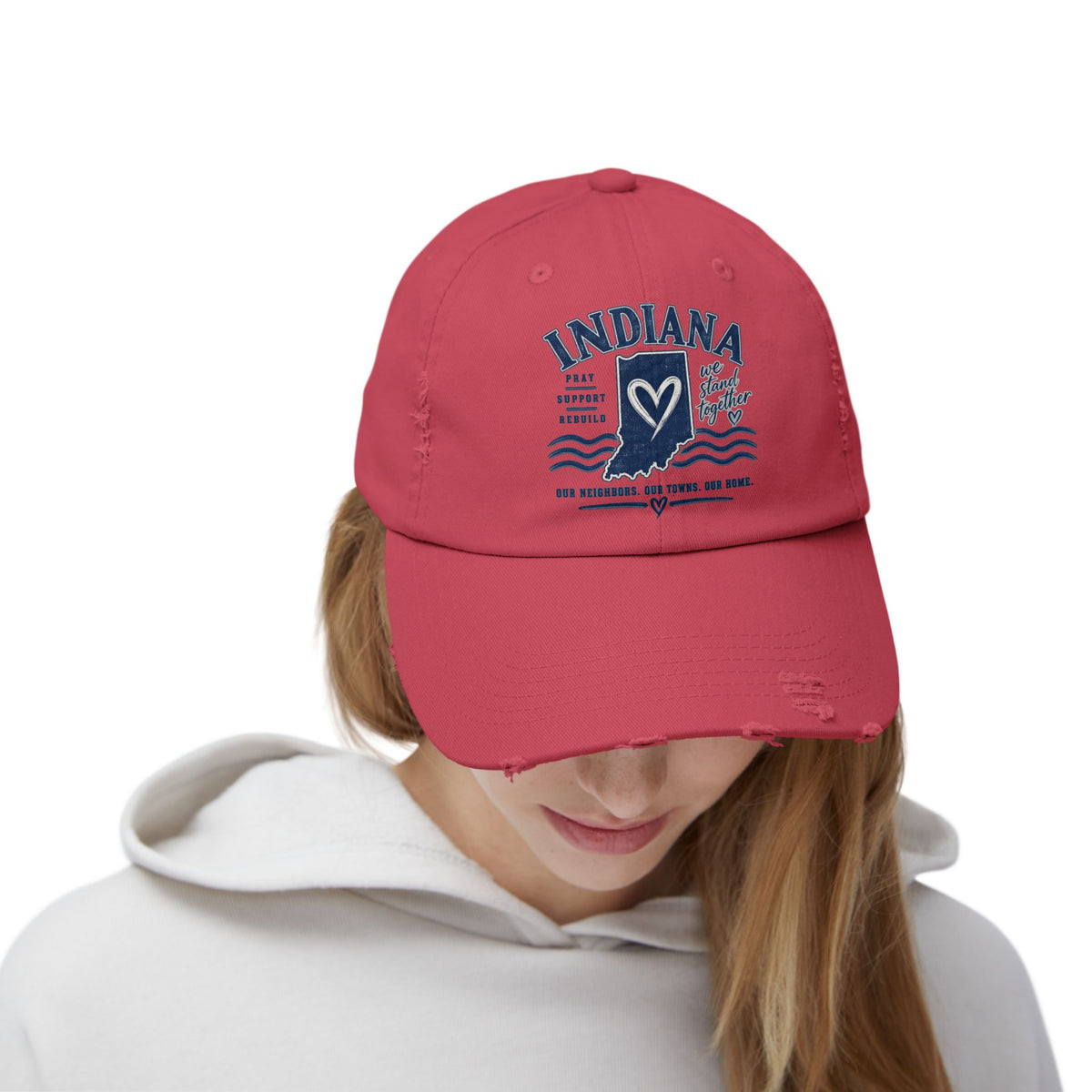 Indiana Heart Vintage Distressed Cap