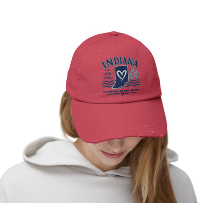 Indiana Heart Vintage Distressed Cap