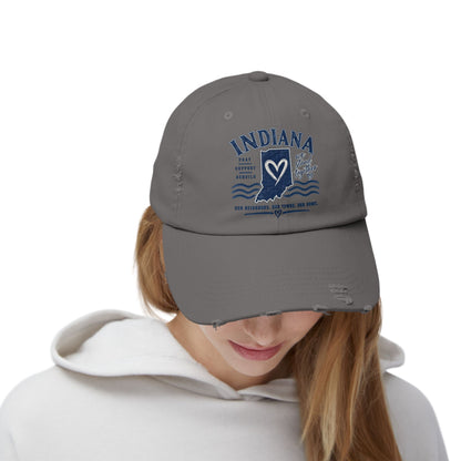 Indiana Heart Vintage Distressed Cap