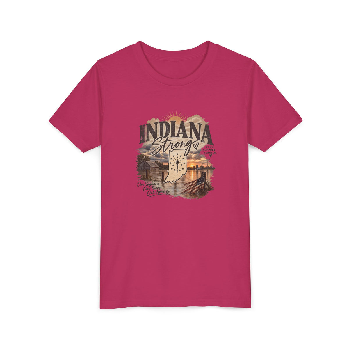 Indiana Strong Sunset Youth Tee
