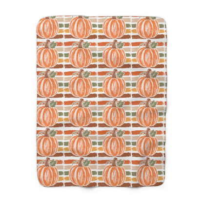 The Cozy Pumpkin Patch Sherpa Blanket