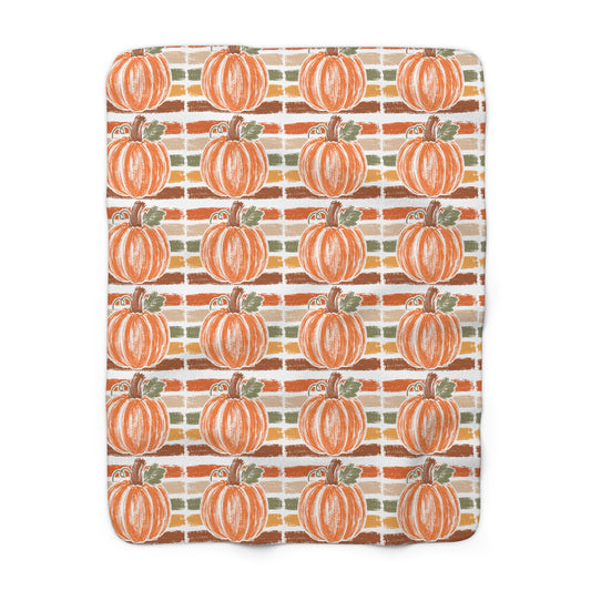 The Cozy Pumpkin Patch Sherpa Blanket