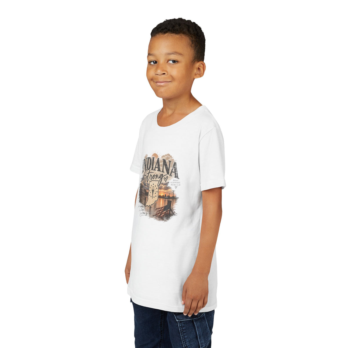 Indiana Strong Sunset Youth Tee