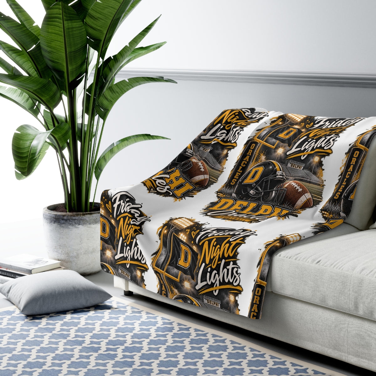 Delphi Oracles Friday Night Lights Sherpa Blanket