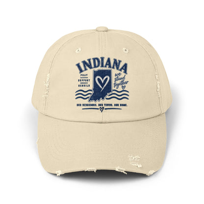 Indiana Heart Vintage Distressed Cap
