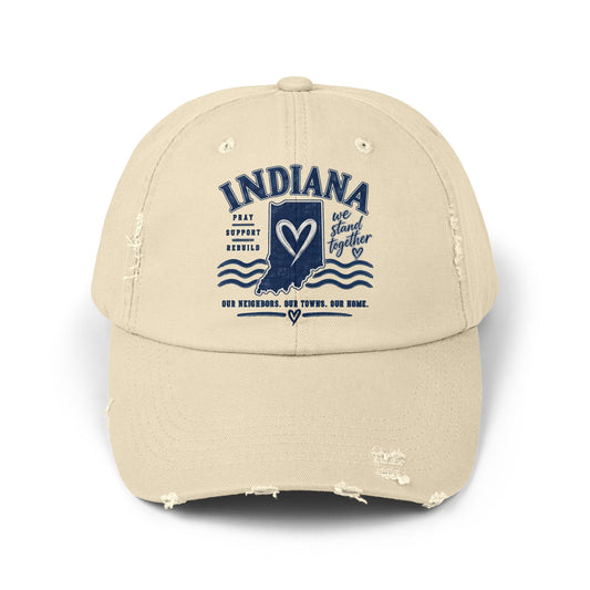 Indiana Heart Vintage Distressed Cap