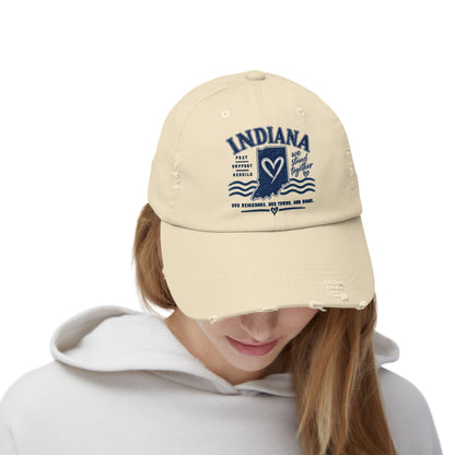 Indiana Heart Vintage Distressed Cap