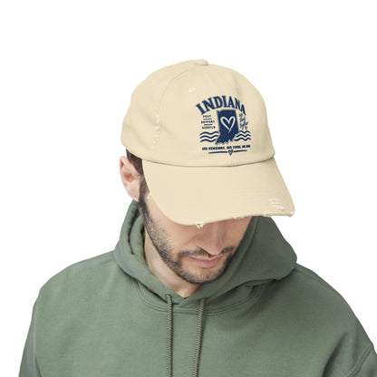 Indiana Heart Vintage Distressed Cap