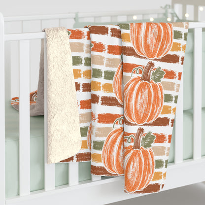 The Cozy Pumpkin Patch Sherpa Blanket